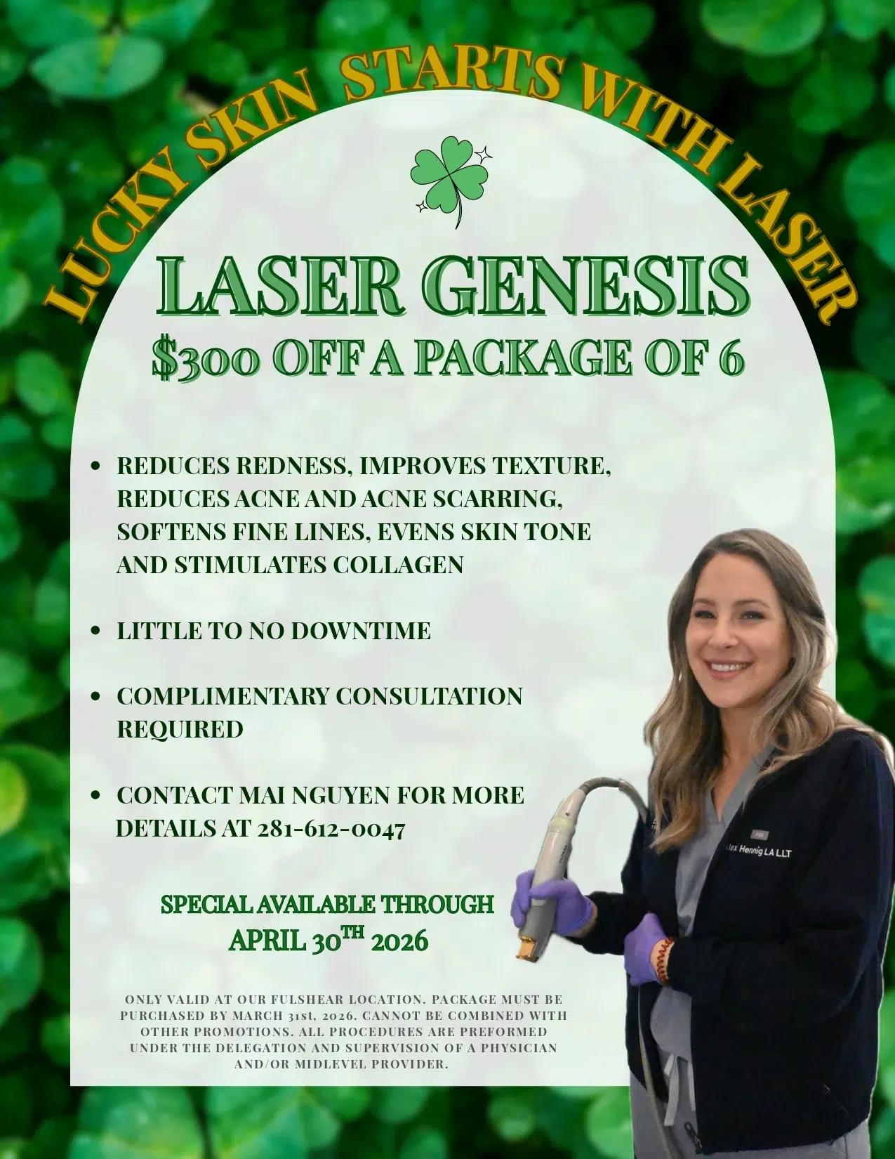 Green Lucky Clover Sale Flyer